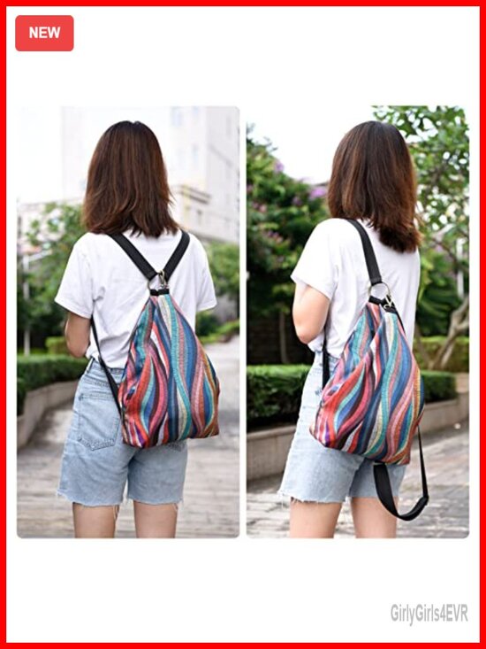 Boho Small Backpack Purse - Casual Fashion Daypack with Polyester Lining, Fits main image 6